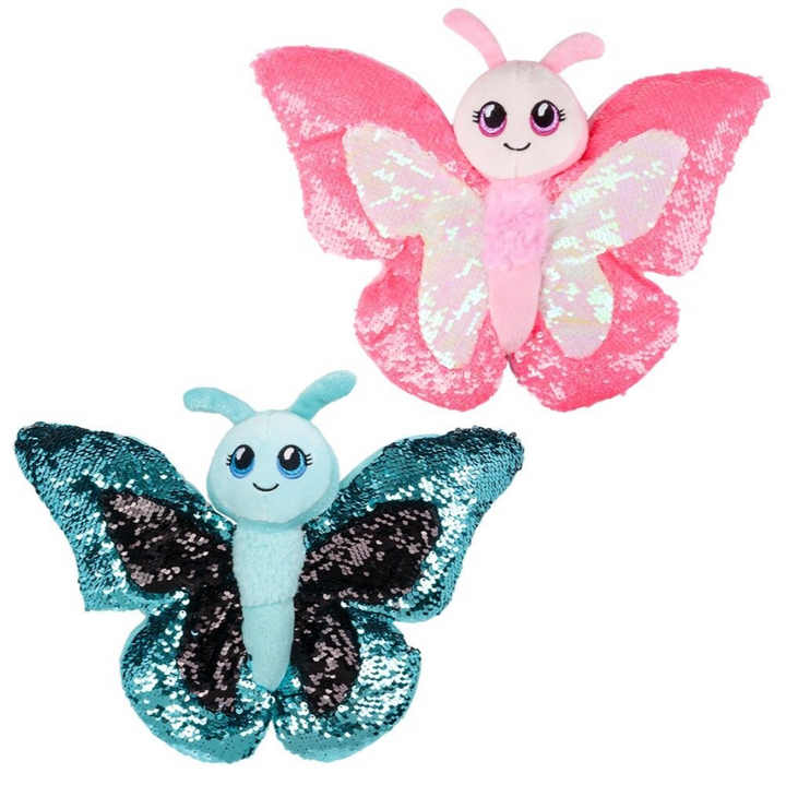 Sequin Butterfly Plush, 10 Inches
