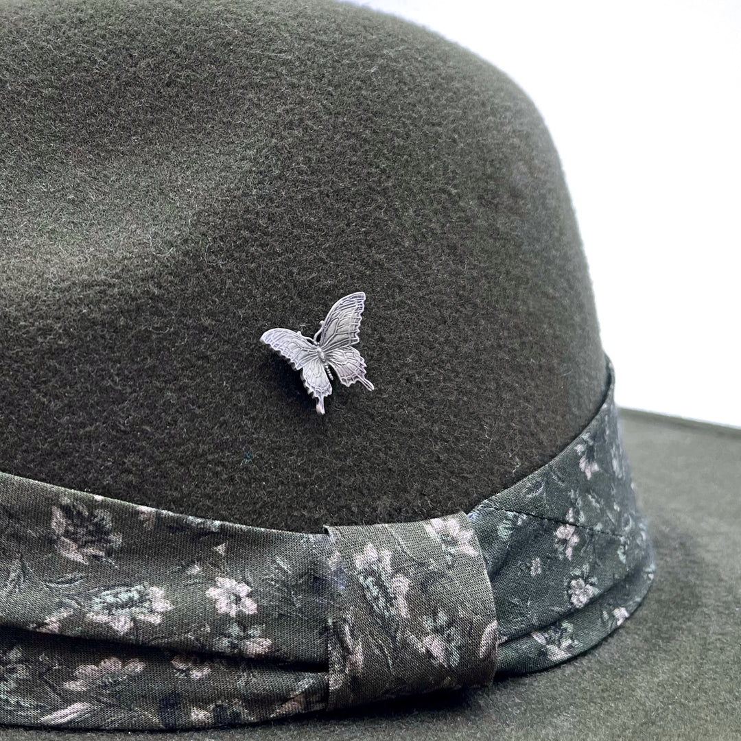 Medium Silver Butterfly Hat Pin