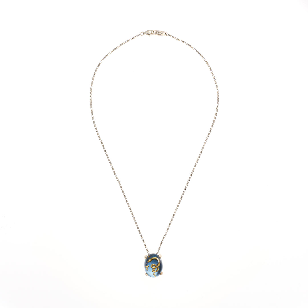 Engraved Snake Necklace