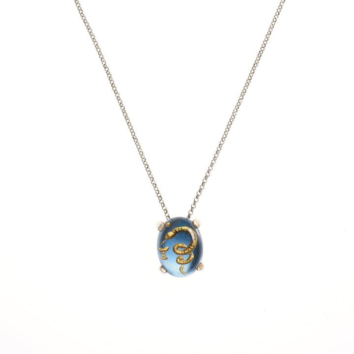Engraved Snake Necklace