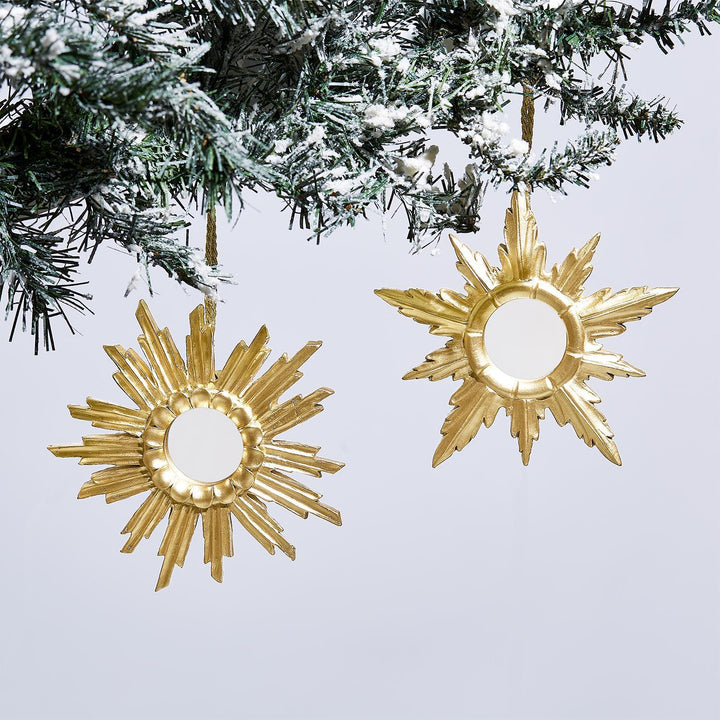 Golden Sunburst Ornaments