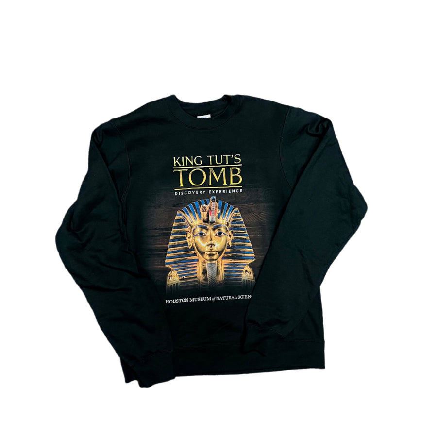 Black long-sleeve shirt with King Tut's Tomb graphic
