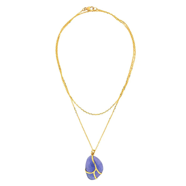 Tanzanite Butterfly 18k Gold Pendant