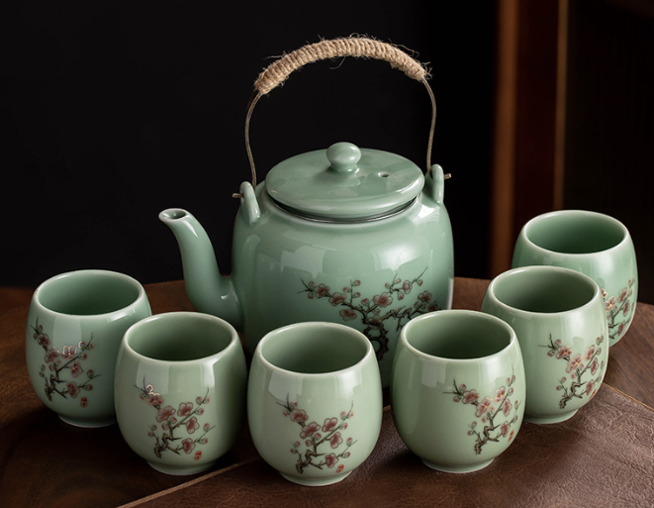 Crackle Celadon Tea Set