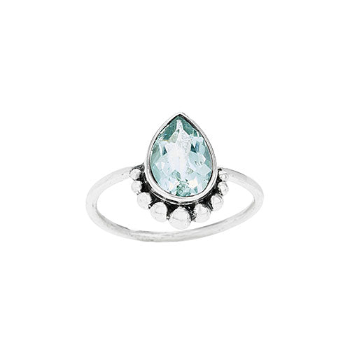 Teardrop Aquamarine Ring