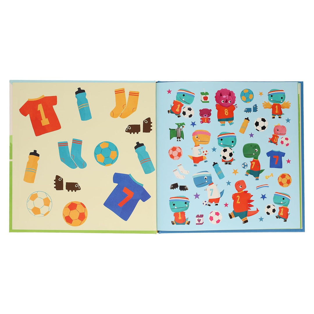 Tiny T. rex Tries Soccer: Hardback and Sticker Book
