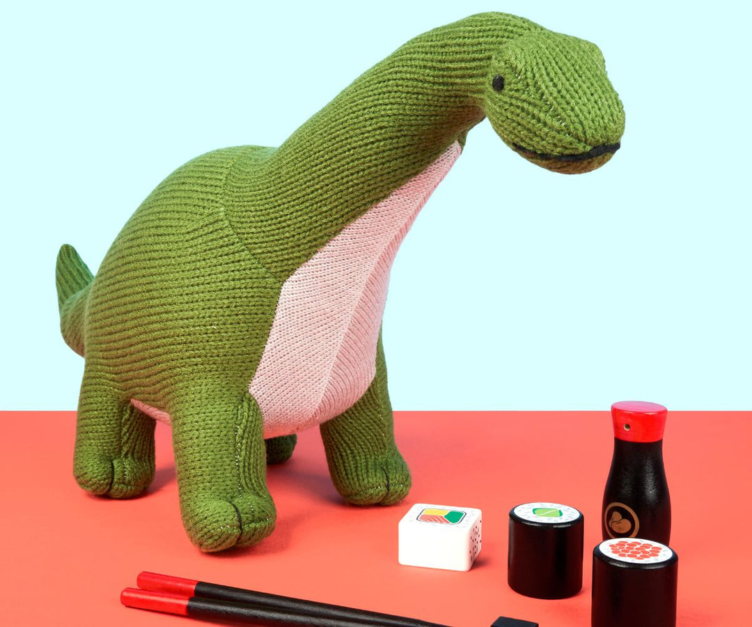 Large Knitted Titanosaur Plush Toy