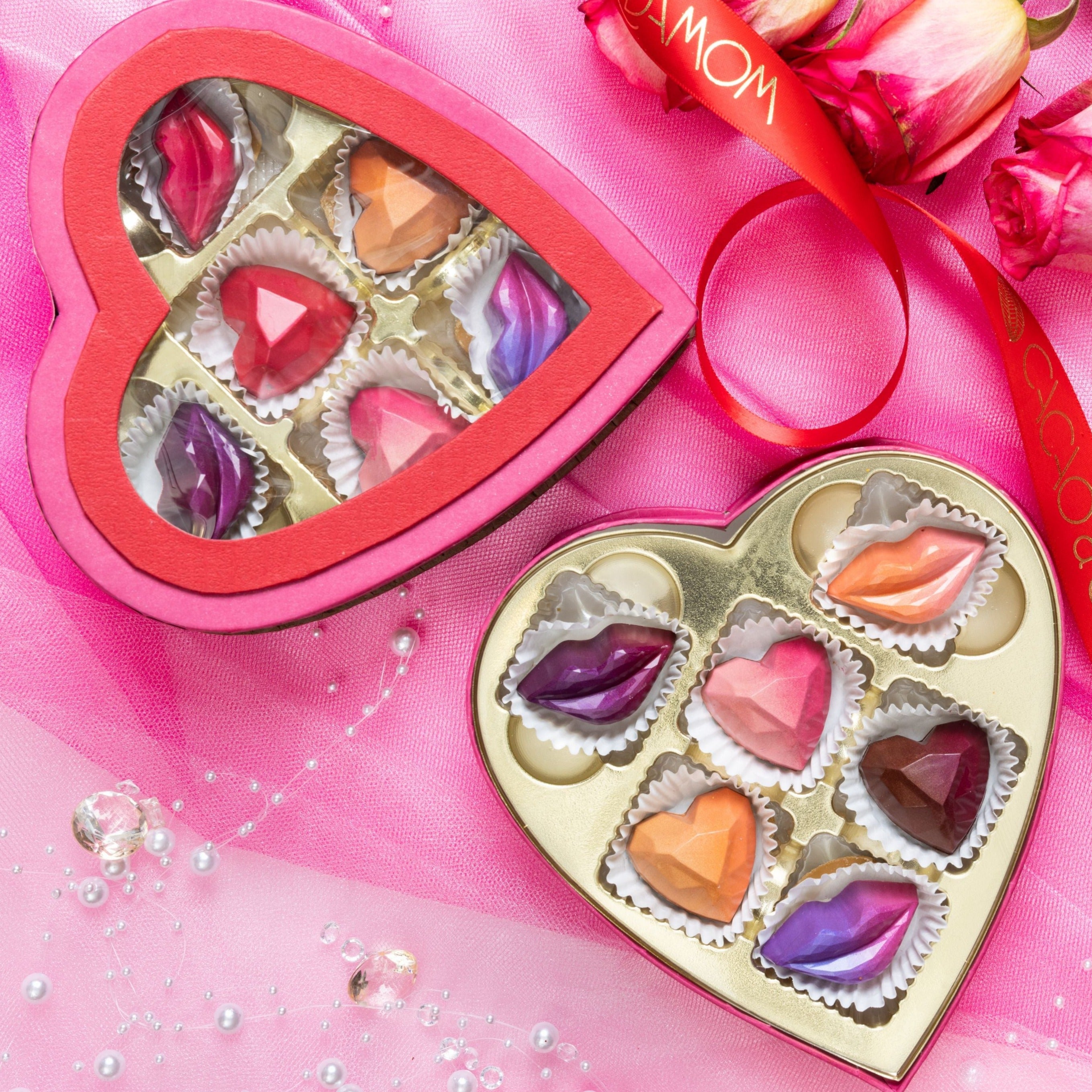 "Hearts & Lips" Limited Edition Valentine's Chocolate Box- 6 Pieces