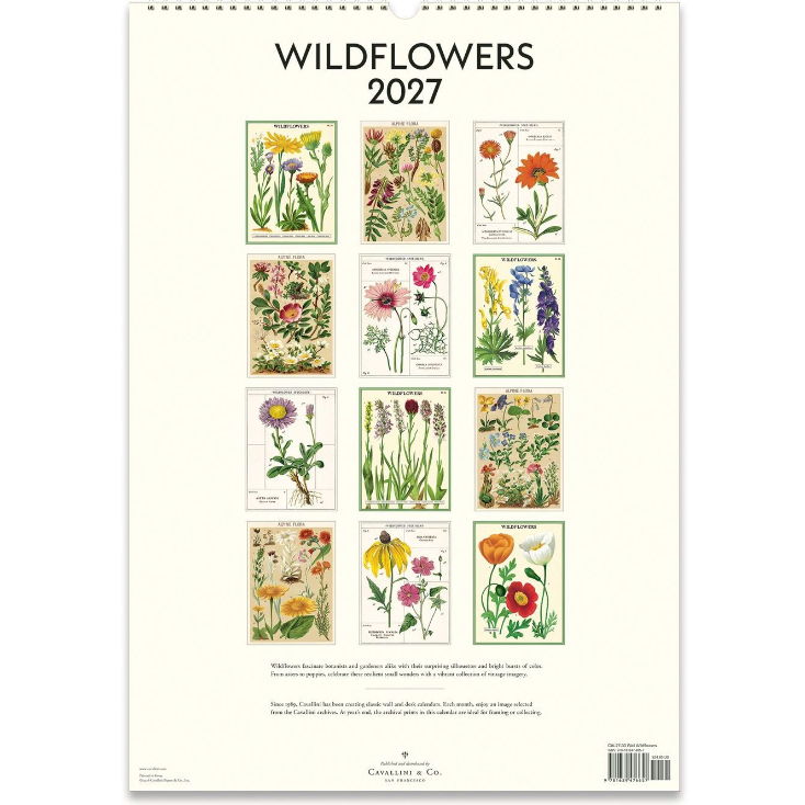 2027 Wildflowers Wall Calendar