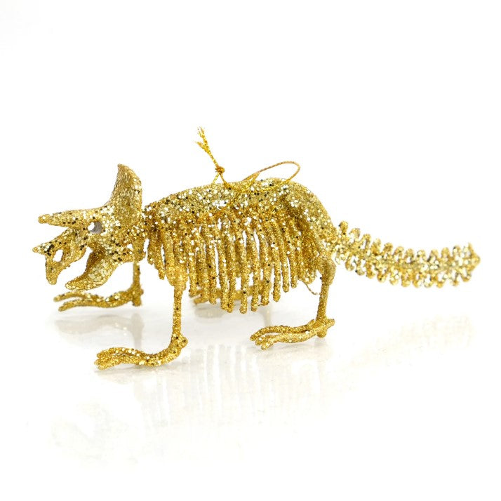 Gold Dinosaur Skeleton Ornament