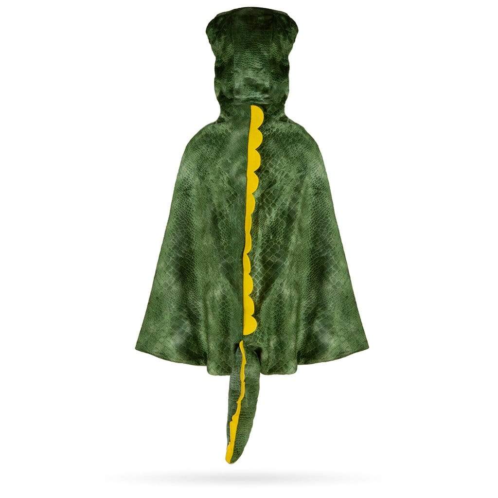 T. rex Hooded Dinosaur Dragon Cape, Halloween Costume Cloak, Green