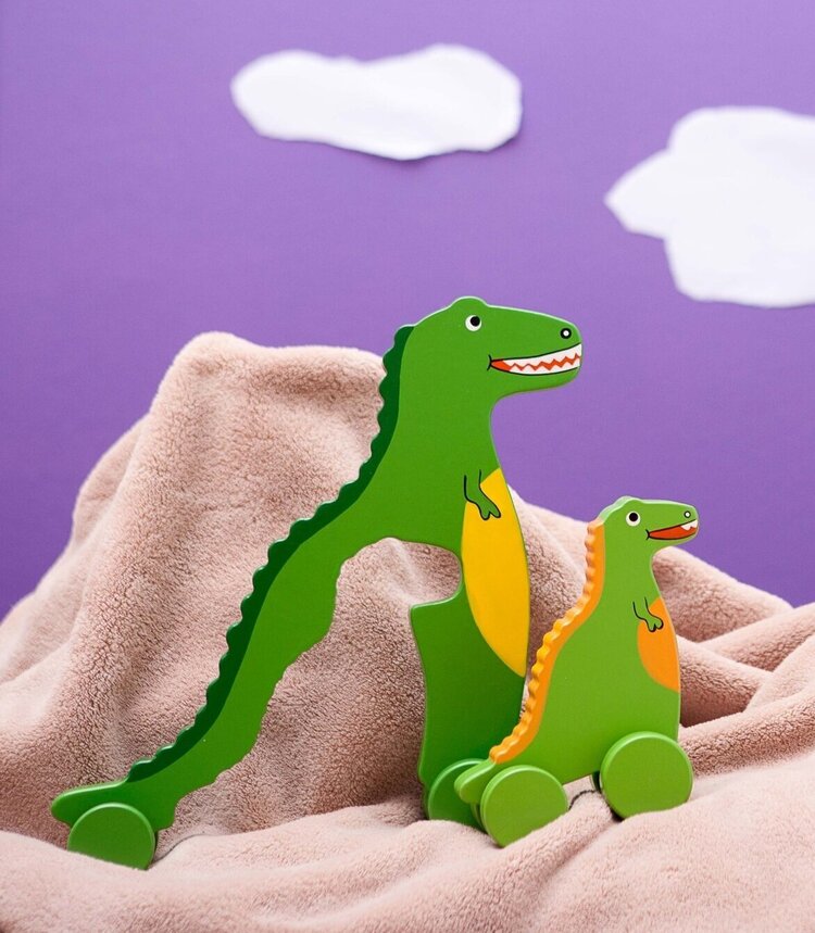 Mommy and Baby T. rex Push Toys