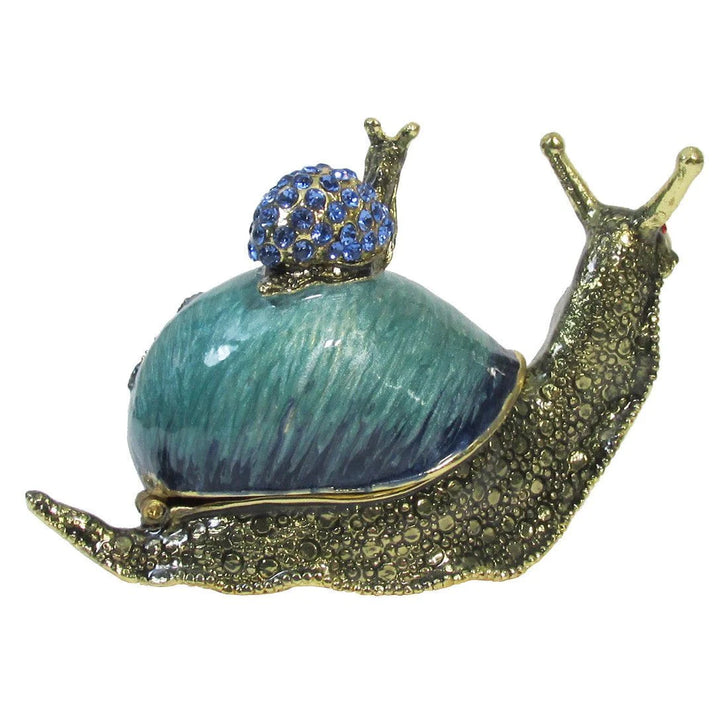 Snail Mother & Baby Jeweled Trinket Box