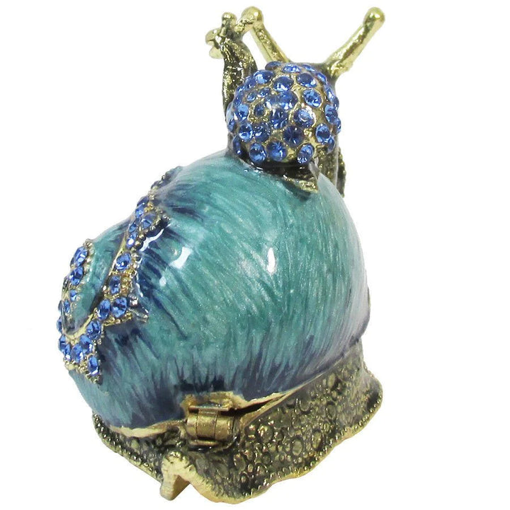 Snail Mother & Baby Jeweled Trinket Box