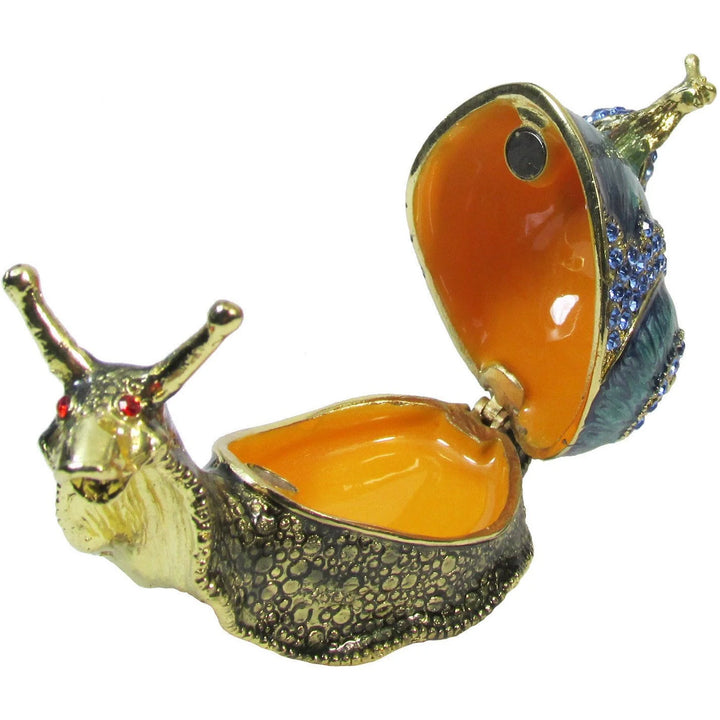 Snail Mother & Baby Jeweled Trinket Box