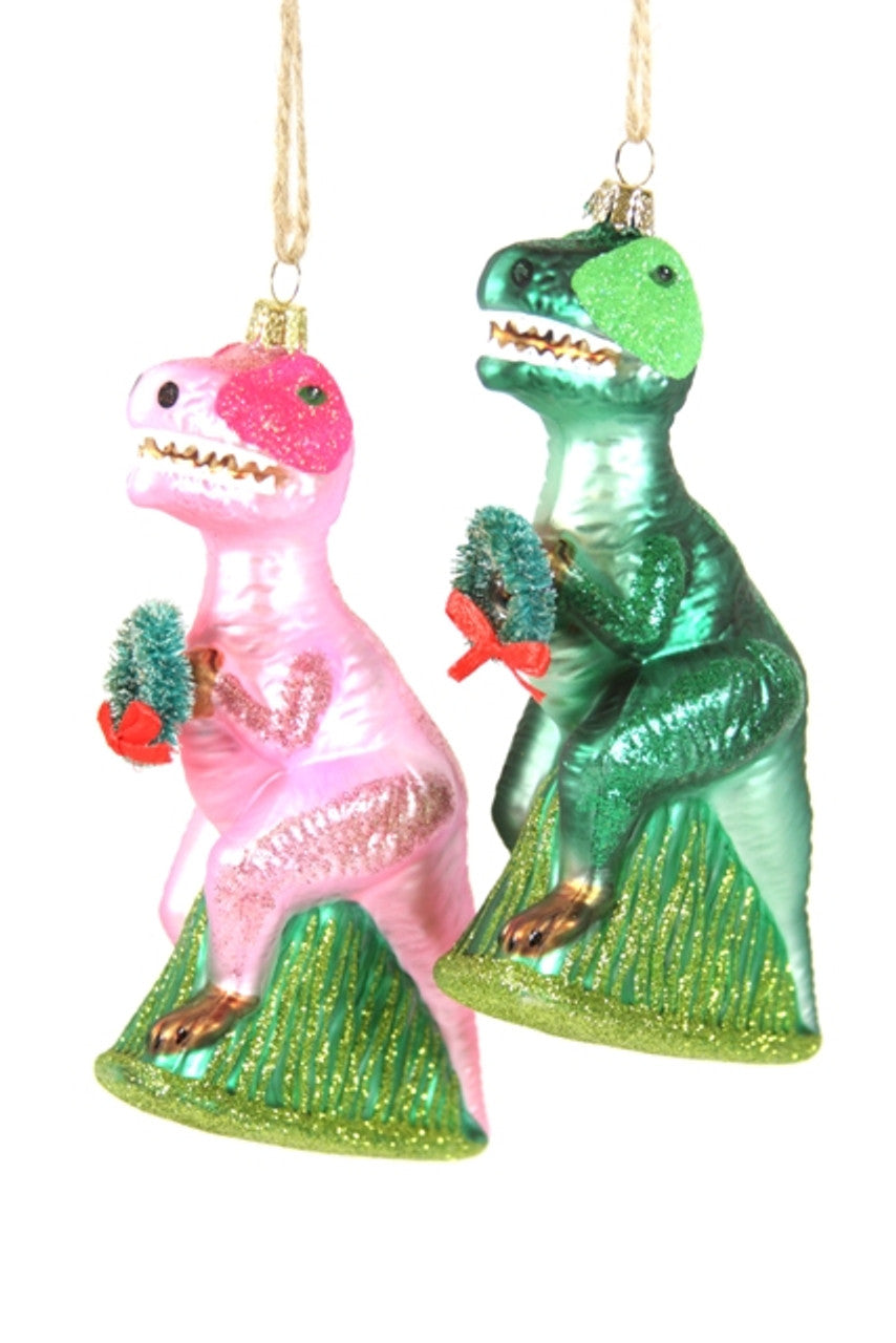 Merry Merry T.rex Ornament