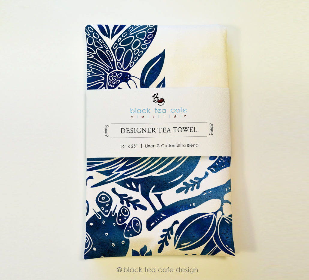 Blue Texas Tea Towel