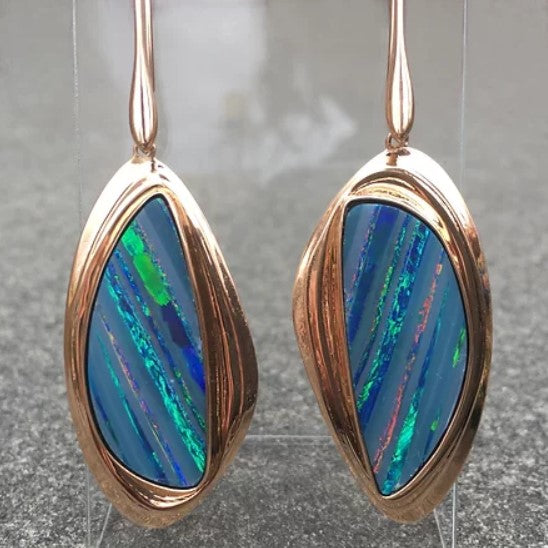 Azores Striped Opal Earrings