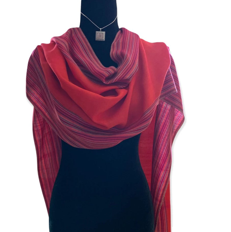 Striped Orange & Pink Charlotte Scarf