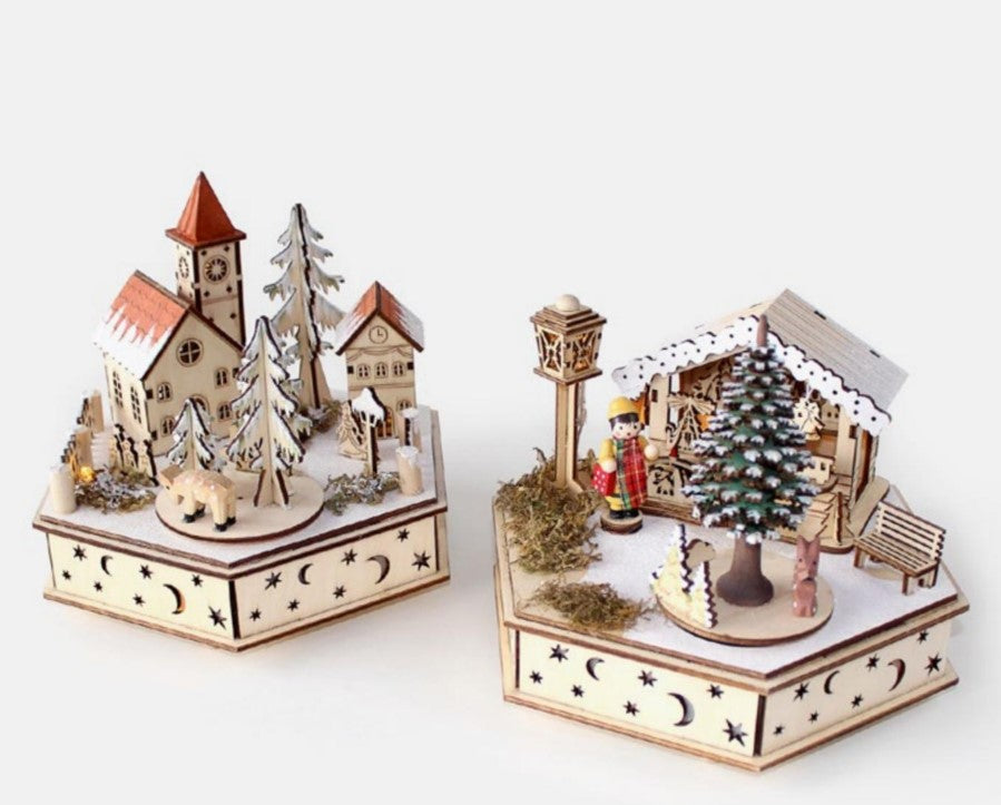 Bavarian Village Music Box