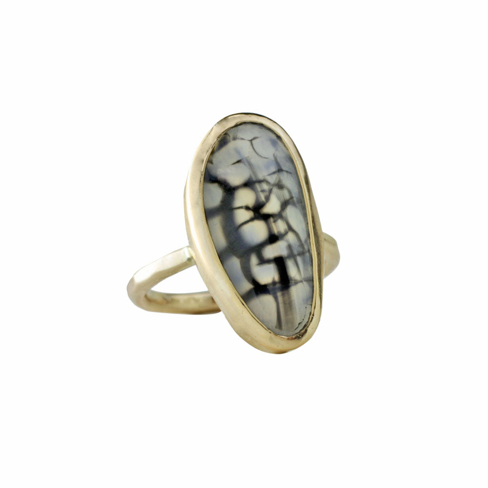 Snakeskin Agate Ring