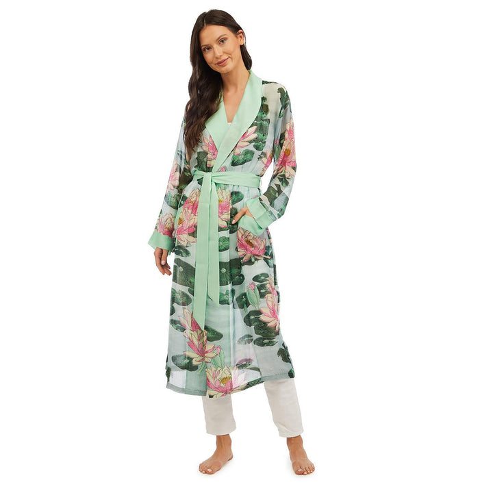 Multi-Style Robe Gown with Removable Waist Tie Closure