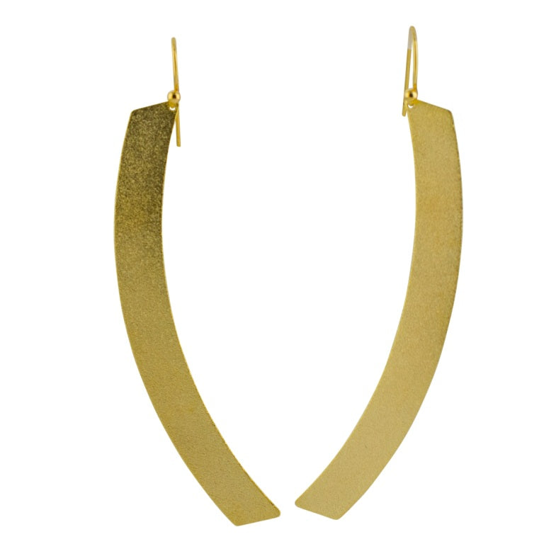 Gold Plate Twig Earrings