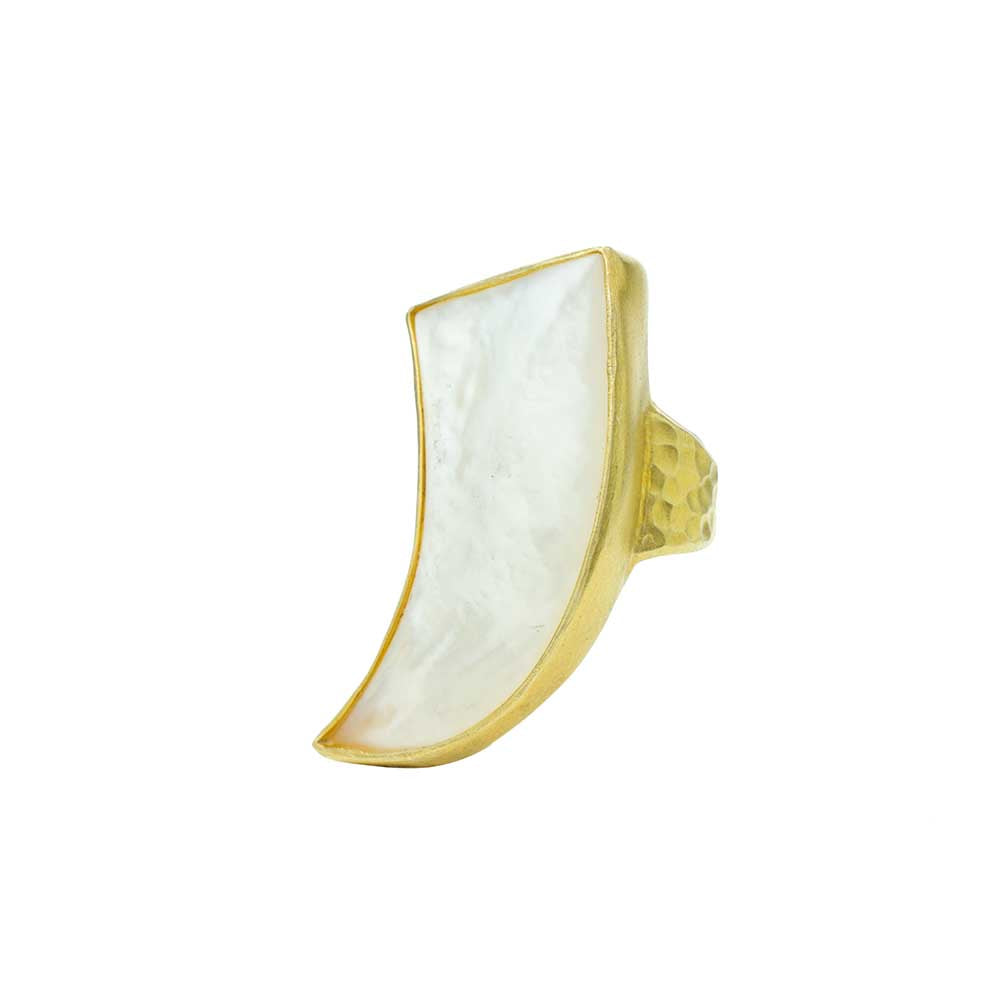 Mother of Pearl Claw Ring