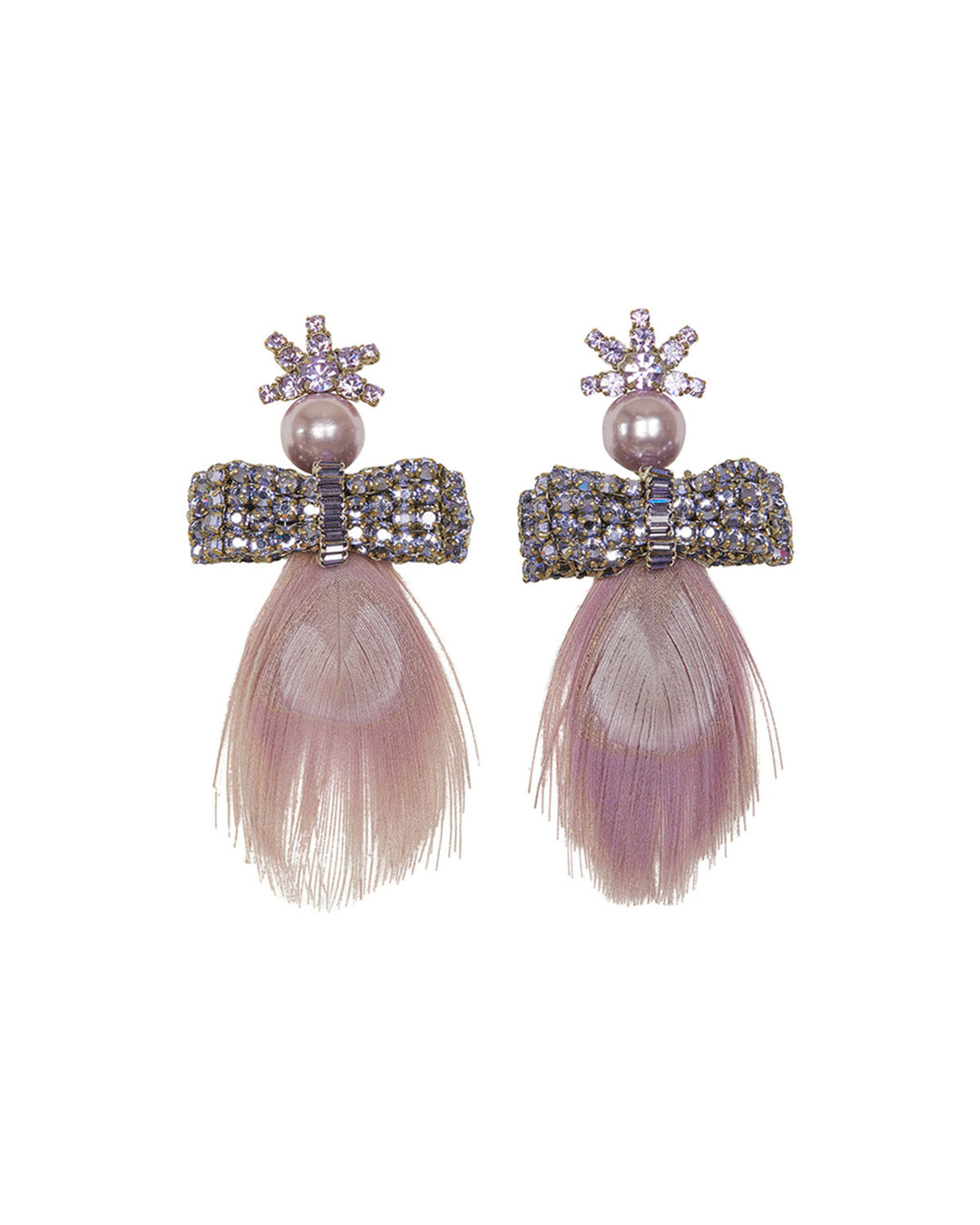 Lux Purple Peacock Earrings