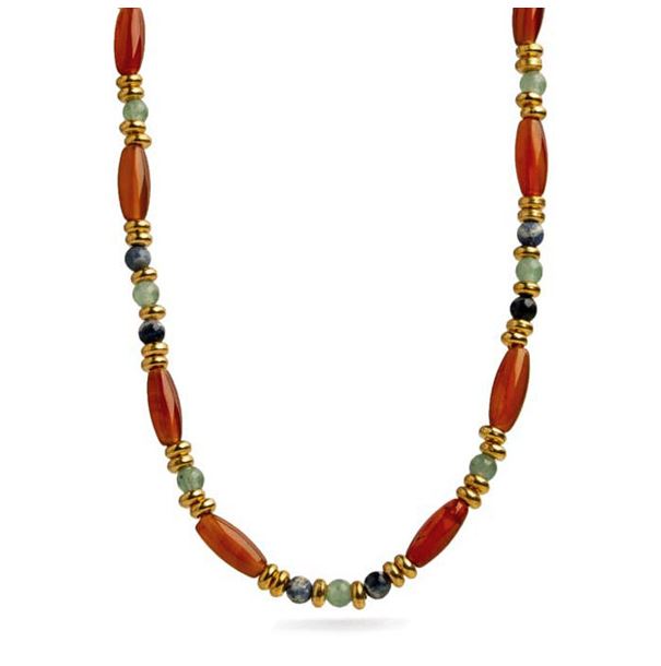Cleopatra Carnelian Single Strand Necklace