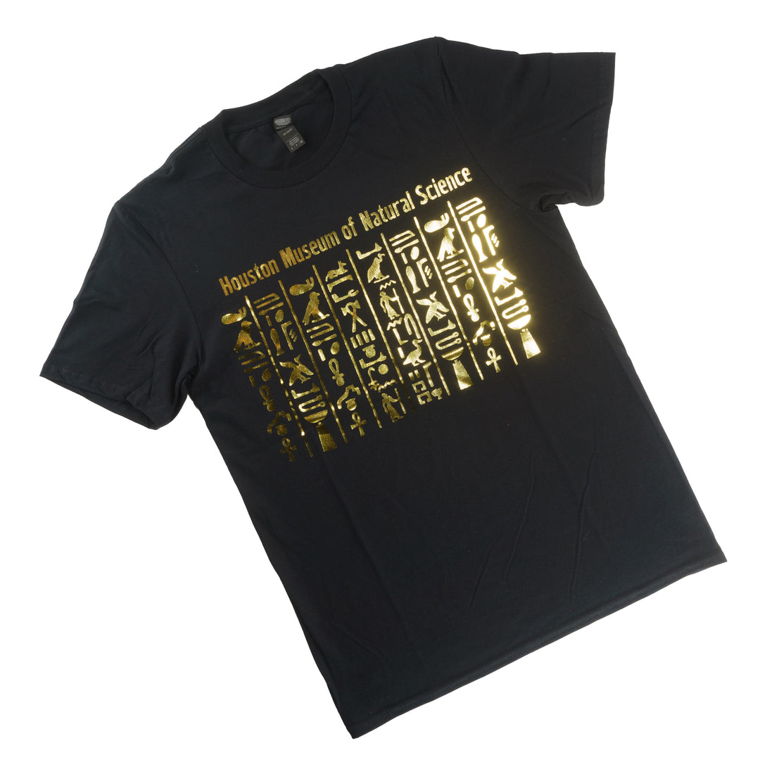 HMNS Egyptian Hieroglyphics Black T-Shirt
