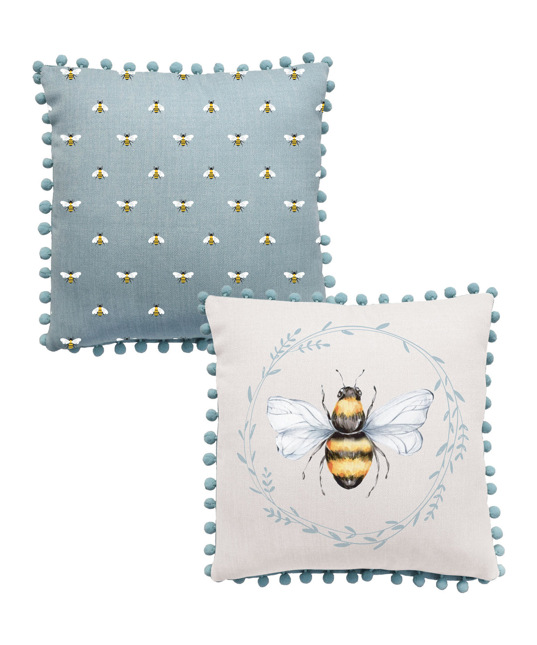 Blue Bee Pillow