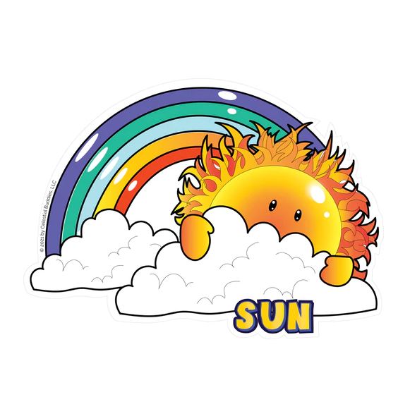 Sun with Rainbow Vinyl Sticker