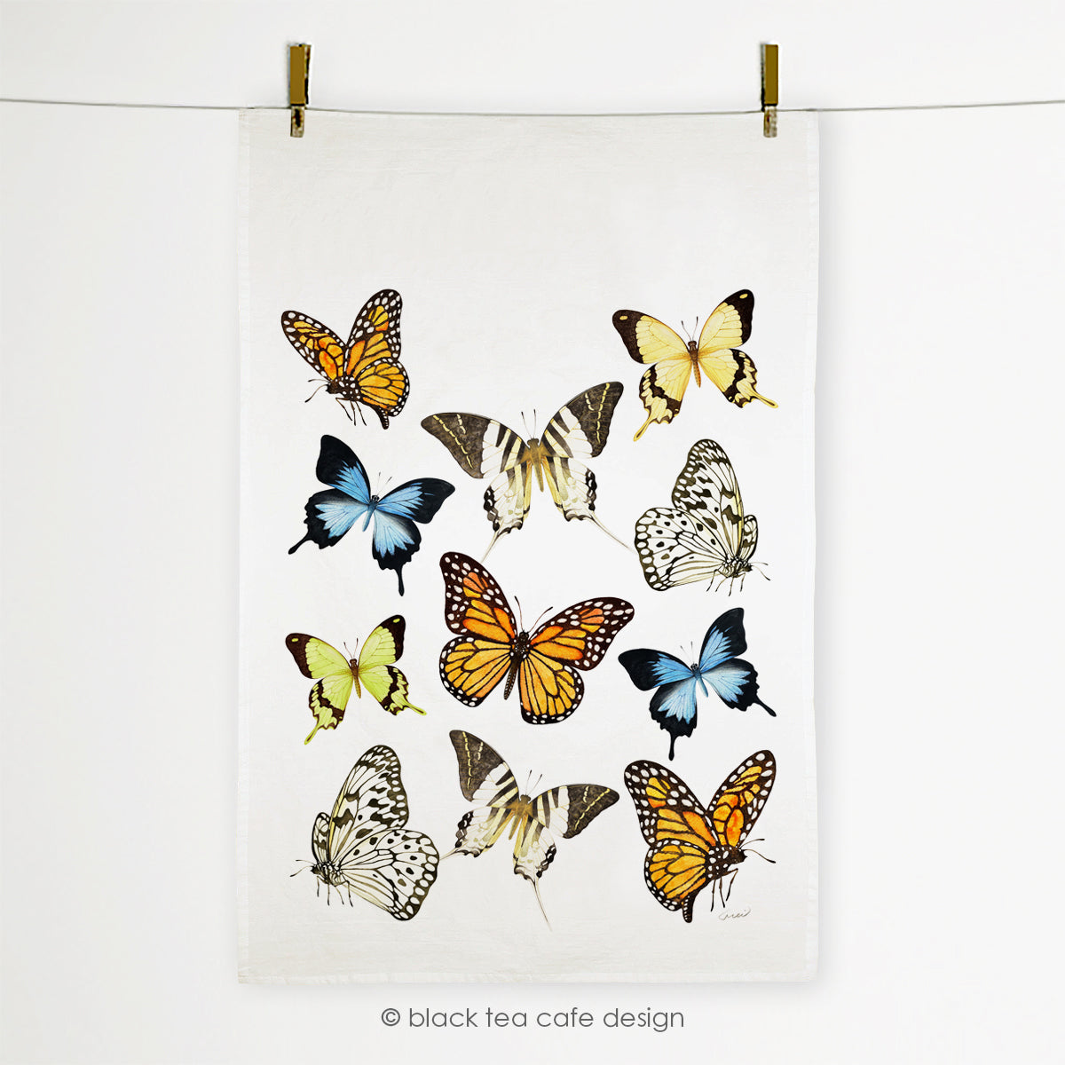 Butterfly Collection Tea Towel