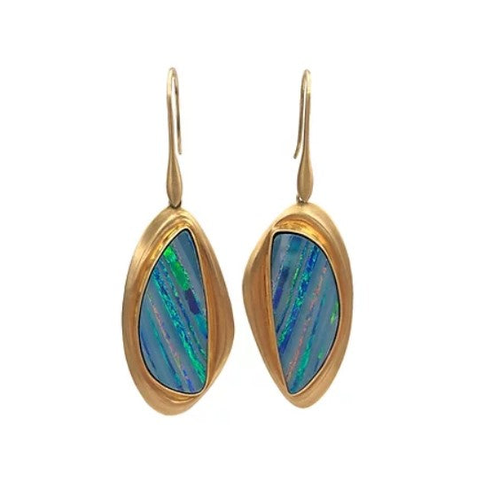 Azores Striped Opal Earrings