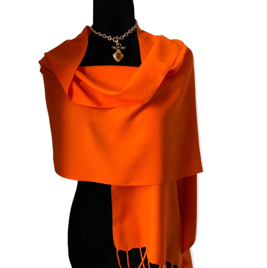 Dahlia Orange Scarf