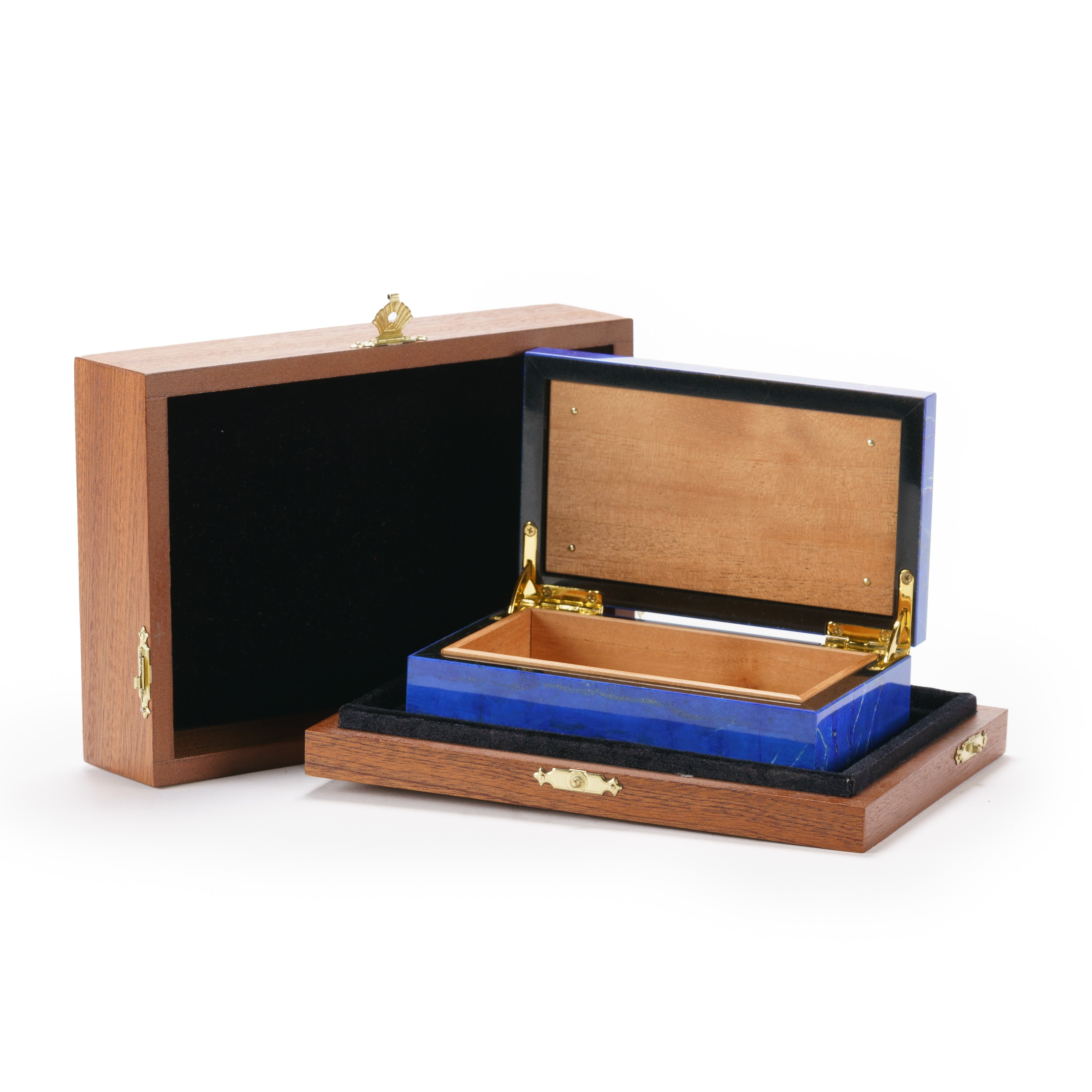 Lapis Lazuli Box with Spanish Cedar Presentation Box
