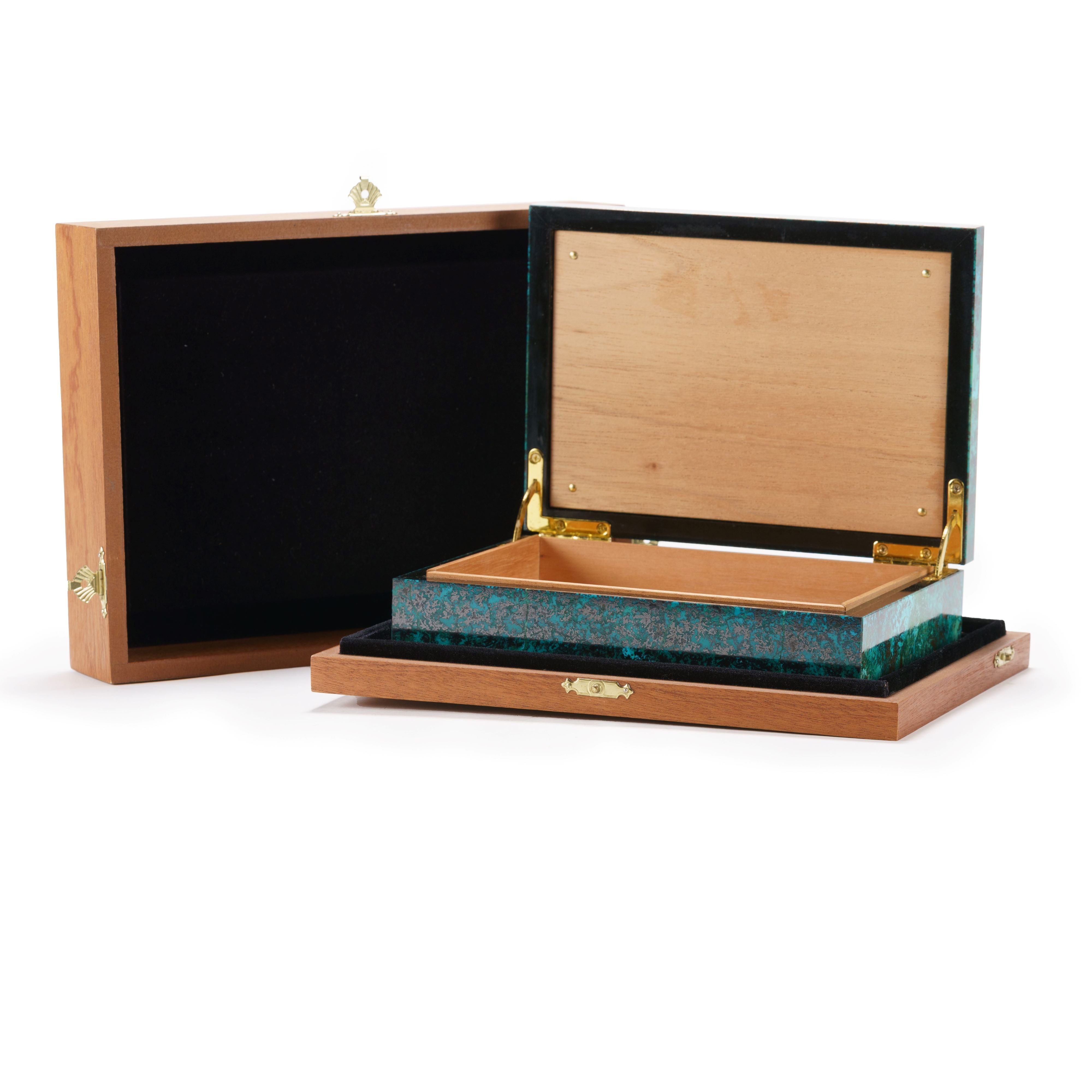 Shattuckite Box with Spanish Cedar Display Case