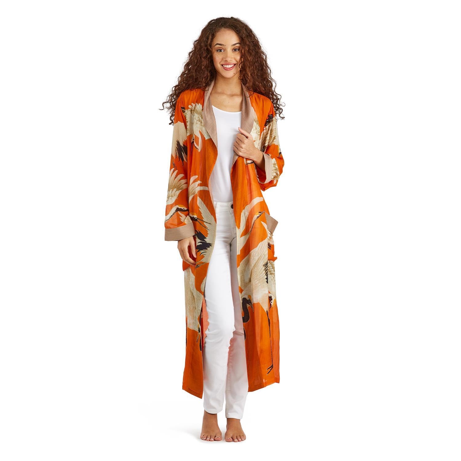 Multi-Style Robe Gown with Removable Waist Tie Closure