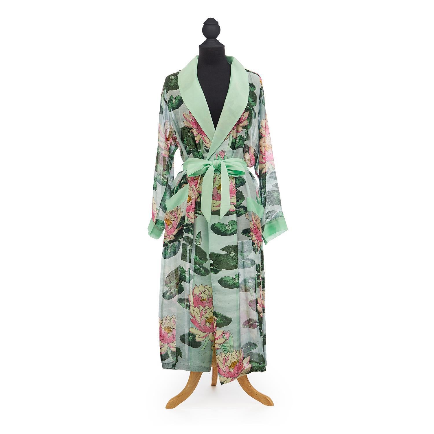 Multi-Style Robe Gown with Removable Waist Tie Closure