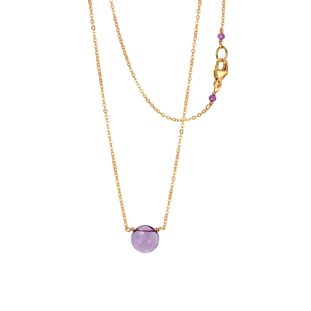 Amethyst Coin Necklace