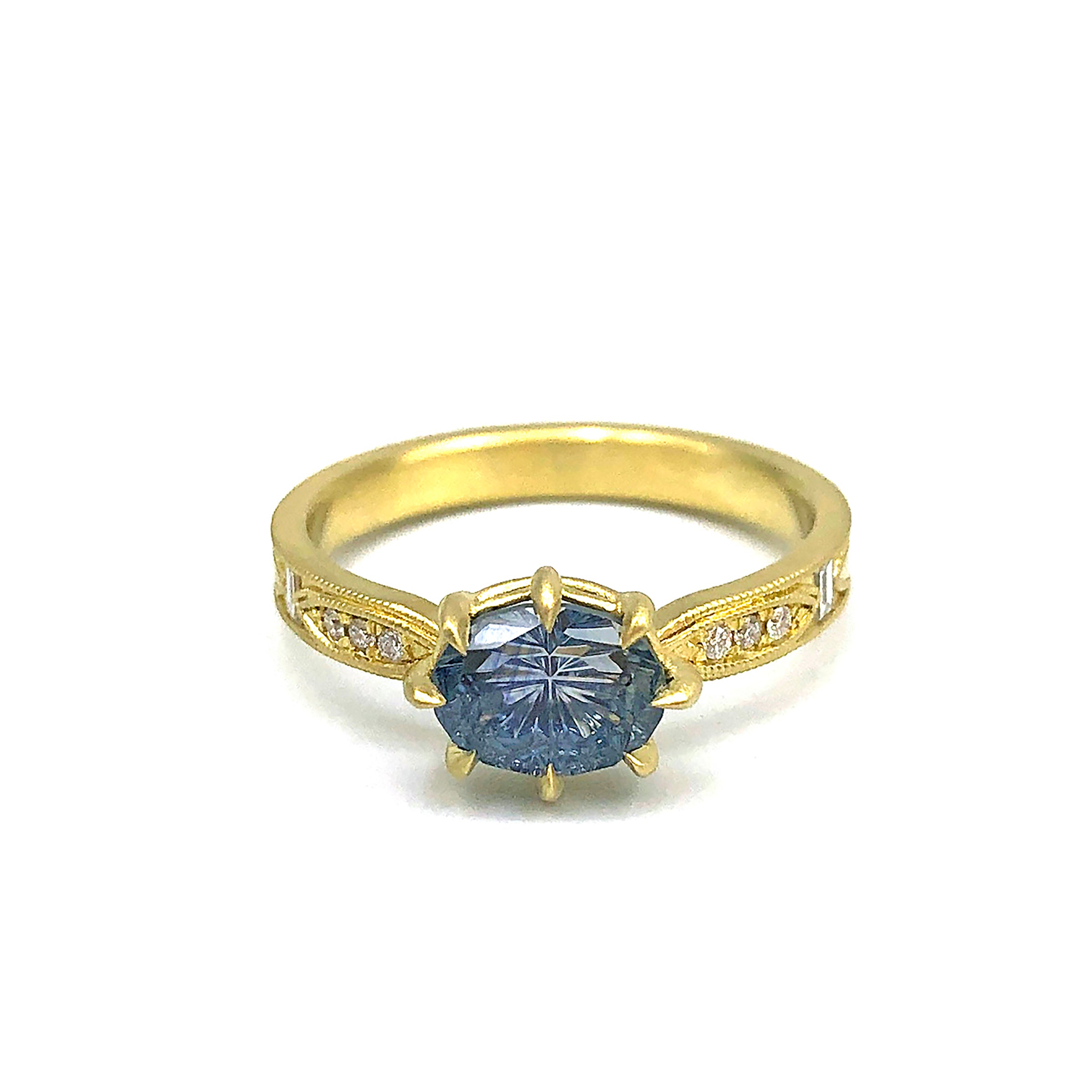 Berkshire 1.59ct Starbright Oval Montana Sapphire Ring