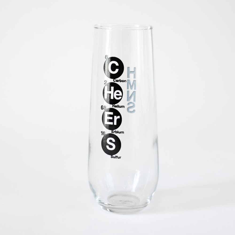 HMNS Cheers Stemless Champagne Flute- Black