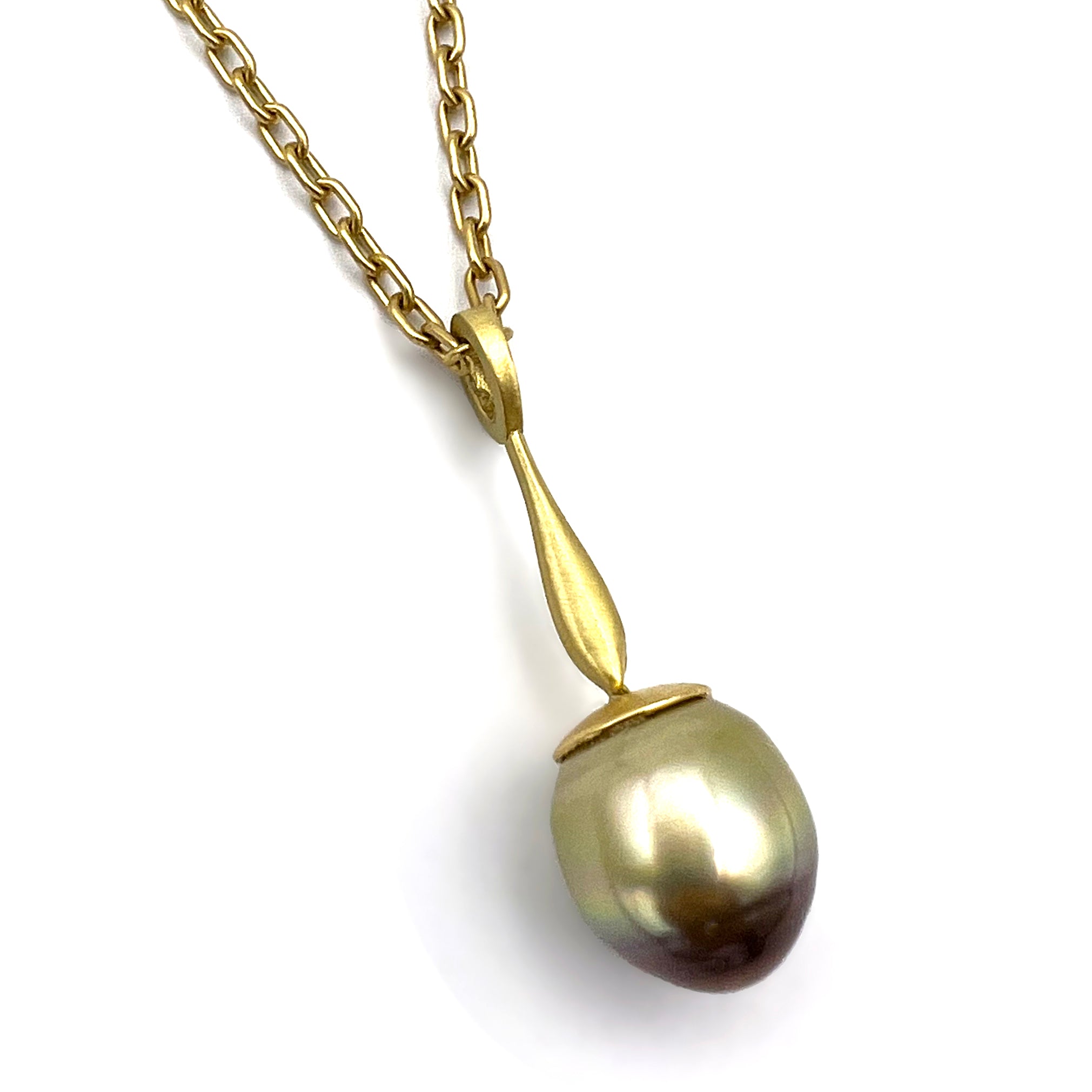 Black and Gold Tahitian Pearls Necklace
