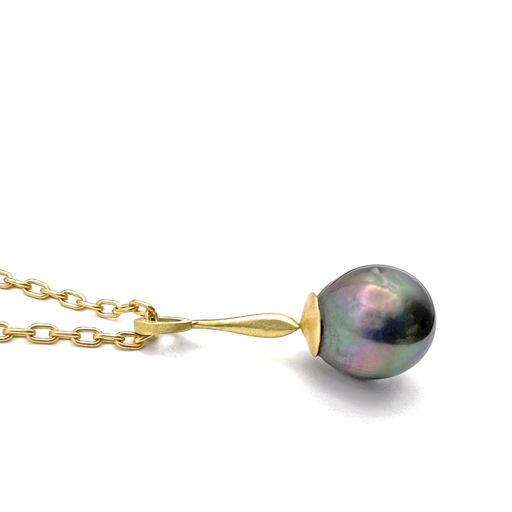 Black and Gold Tahitian Pearls Necklace