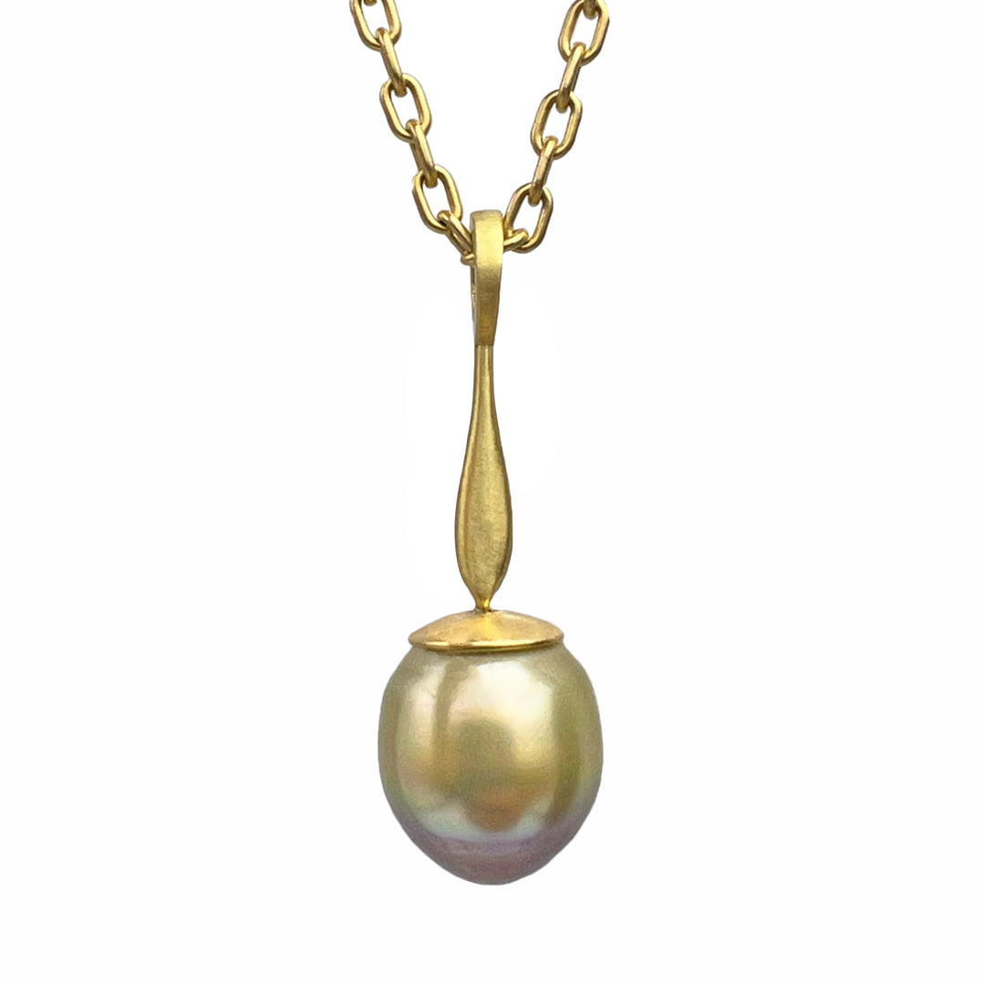 Black and Gold Tahitian Pearls Necklace