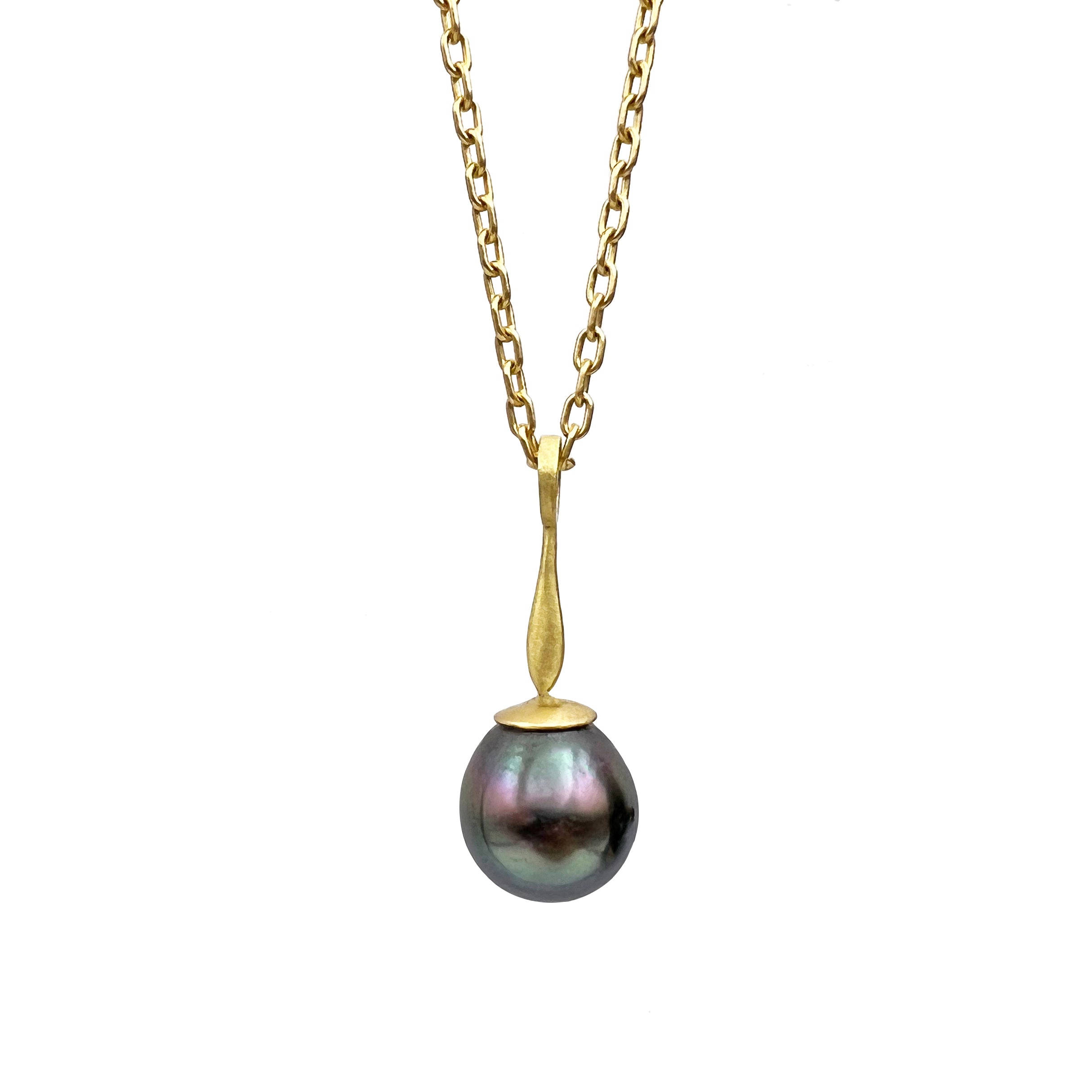 Black and Gold Tahitian Pearls Necklace