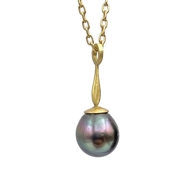 Black and Gold Tahitian Pearls Necklace