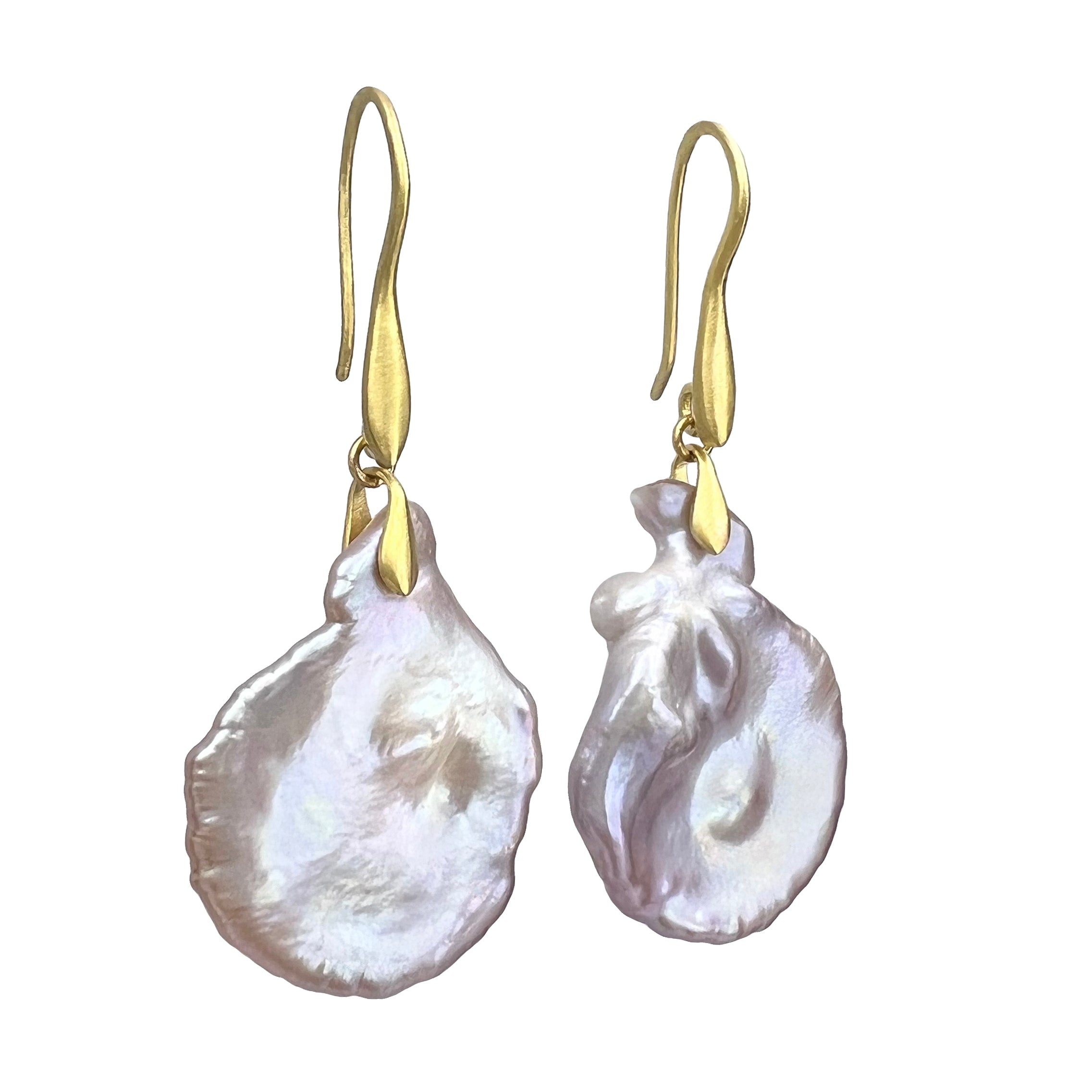 Purple Pearl Petal Earrings
