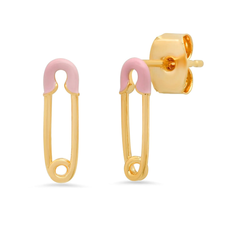 Enamel Safety Pin Earrings